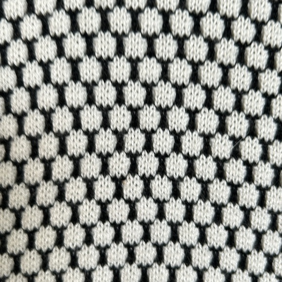 Skovhus white and black cardigan coat with black and goal buttons. - Picture 5 of 7